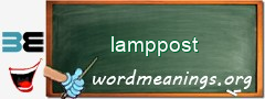 WordMeaning blackboard for lamppost